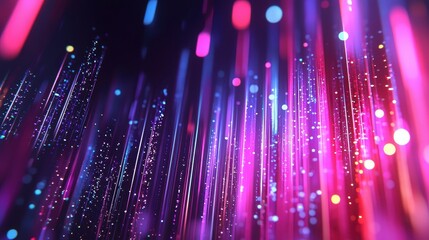 Poster - Dynamic light trails showcase abstract environment digital art vibrant colors close-up viewpoint