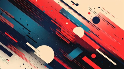 Poster - Vibrant abstract art design modern digital space graphic illustration
