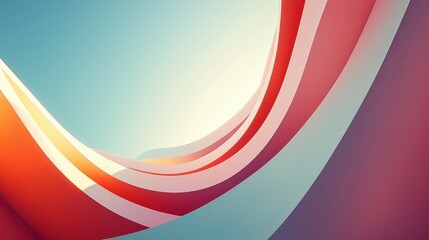 Poster - Aerial view of colorful abstract waves modern design for a calming atmosphere
