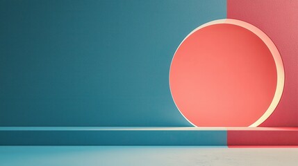 Poster - Minimalist aesthetic in a dynamic contemporary art installation studio space
