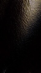 Wall Mural - Dynamic motion on a golden black background. Rough black grains on the background are abstract