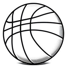 Wall Mural - png basketball sphere line monochrome.