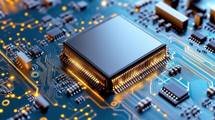 Aufkleber - Wide Abstract modern futuristic, technology background Hi tech digital communication Circuit board technology background Electronic motherboard