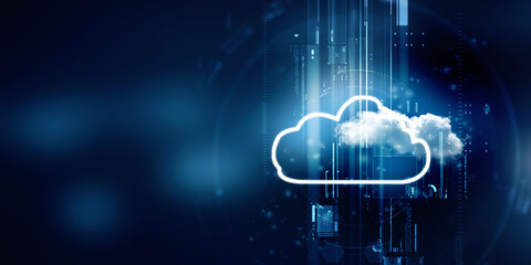 Poster - 2d illustration abstract cloud background