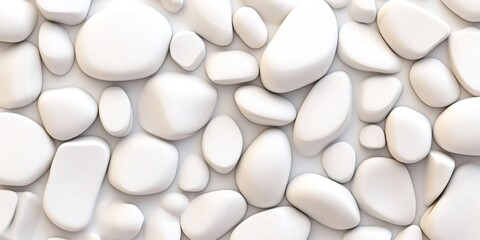 Poster - White pebbles forming a smooth textured background