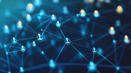 Poster - Global Network Connection, Digital Interconnectivity and Social Media