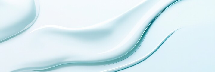 Aufkleber - Milk drop minimalist logo design featuring smooth curves in soft blue and white tones for modern dairy branding