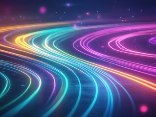 Poster - Vibrant Colorful Lines Creating Abstract Wallpaper Design with Dynamic Patterns and Artistic Flair for Modern Aesthetic and Contemporary Decor Inspiration