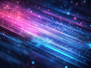 Poster - Vibrant Abstract Background Featuring Illuminated Lines and Twinkling Stars Creating a Dreamlike Cosmic Atmosphere in a Colorful Visual Display