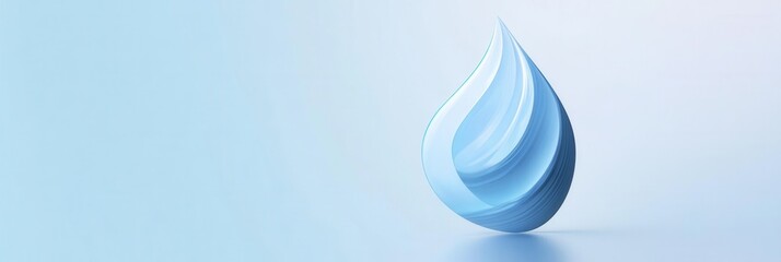 Aufkleber - Modern minimalist logo design featuring soft blue and white tones representing a milk drop in a contemporary dairy brand