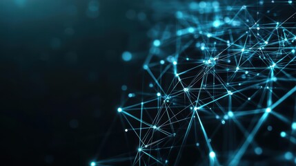 Aufkleber - deep blue background featuring intricate network pattern symbolizing connectivity and technology in 