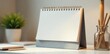 © DeeDay - Blank Desk Calendar Mockup with Simple Workspace Setup