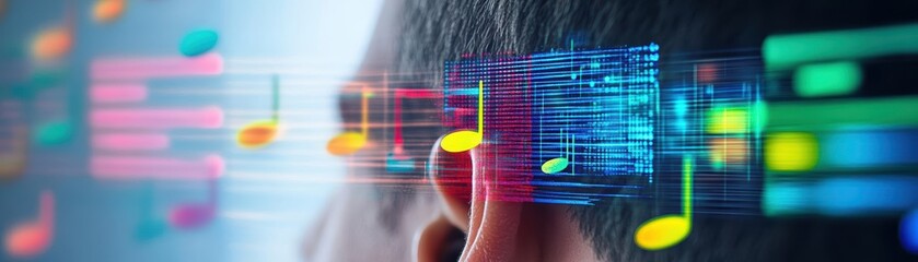 Fototapete - A person engaging with a vibrant touch screen illuminated by colorful lights creating an interactive and futuristic technology experience at night