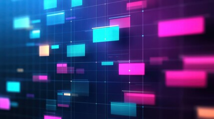 Poster - Vibrant Abstract Background Featuring Colorful Squares in Vivid Hues Creating a Dynamic and Energetic Visual Experience for Contemporary Design