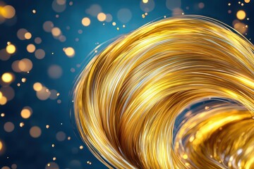 Poster - A closeup of golden hair