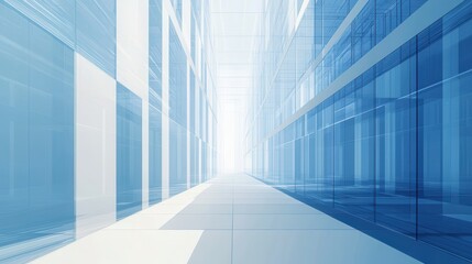 Blue line with white architecture futuristic background minimal concept vector illustration subtle design.