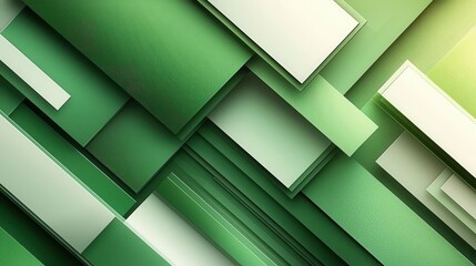 Poster - Colorful abstract background with layered green shapes, perfect for modern design projects and creative expressions.