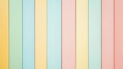 Poster - Weathered wooden planks displaying soft pastel hues, creating textured multicolor surface perfect for graphic design and decorative backgrounds