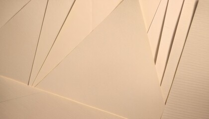 Aufkleber - abstract beige paper texture with layered geometric composition, sharp angles, and soft shadows for minimalistic background


