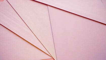 Aufkleber - abstract geometric pink wall with layered triangular and rectangular panels, modern architectural background for design projects

