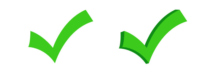Poster - two green checkmarks representing confirmation, success, and agreement.