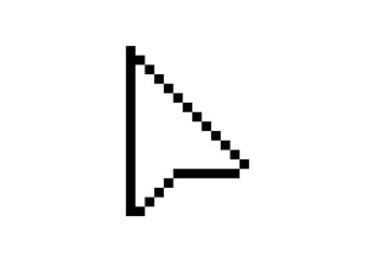 Leinwandbilder - A simple black and white pixel art cursor arrow icon pointing to the top left.