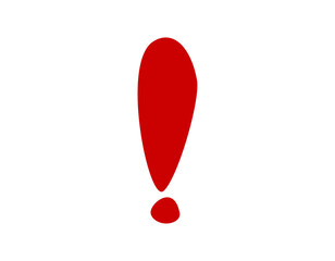Poster - a bold red exclamation mark icon representing urgent alert and drawing attention.