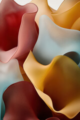 Poster - Explore the Elegance of Abstract Sculpture: Colorful Textures and Curvy Forms in Contemporary Art Design