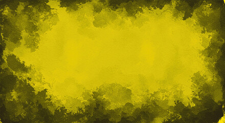 Poster - Brushed Painted Abstract Background. Brush stroke painting. Artistic vibrant and colorful wallpaper.Yellow color