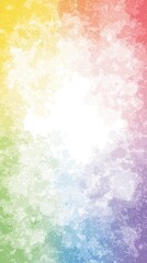 Canvas Print - Pastel rainbow watercolor border, blank space, design background, website template