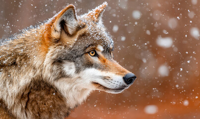  A Striking Portrait of a Wolf in the Snowy Wilderness Capturing Nature's Majestic Beauty Amidst a Serene Winter Landscape