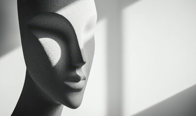 Poster - Exploring Modern Minimalism: A Sculptural Perspective in Shadow and Light for Contemporary Interiors