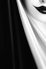 Poster - Exploring Identity and Expression through Minimalist Black and White Portraiture with High Fashion Elements