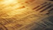 © Thanthara - Business section of a newspaper laid flat, close-up on key financial terms, smooth bokeh effect around edges, soft warm ambiance