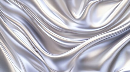 Poster - A high-quality satin texture design with a silver gradient effect, creating a luxurious and elegant visual.