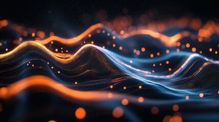 Poster - A powerful and immersive technology-themed abstract design with dynamic motion trails and neon speed effects.
