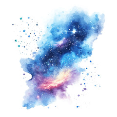 Wall Mural - png a frame watercolor style watercolor nebula galaxy.