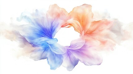 Poster - A visually captivating and ethereal abstract texture featuring swirling dynamic patterns of vibrant shimmering colors and fluid mesmerizing gradients