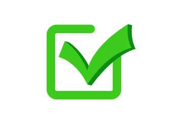 Poster - A green checkbox with a bold check mark, perfect for use in tasks, forms, and lists.