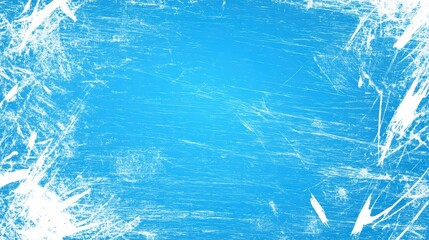 Poster - Abstract Blue Background Featuring Grungy Texture with White Brush Strokes and Scratches for Creative Design Projects and Artwork