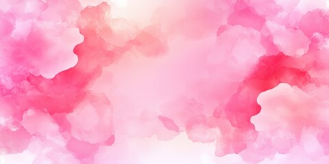 Poster - Abstract Pink Watercolor Background with Soft Blends and Hazy Shapes Perfect for Chaotic Artistic Designs and Colorful Creative Projects