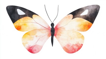 Poster - Vibrant geometric butterfly with a mesmerizing blended composition that evokes a sense of ethereal beauty dreamlike sensations and natural wonder  The striking pattern vibrant colors and delicate