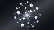 ©  Creative Vault - A network of geometric shapes orbiting a central point, representing AI decision-making.
