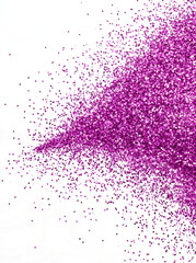 Poster -  splash of magenta glitter,  on the transparent  background