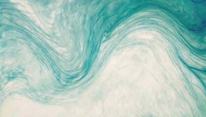 Aufkleber - abstract turquoise wave painting with textured brush strokes on canvas, fluid ocean-inspired background for design projects