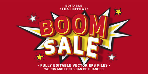 Poster - 3d boom sale text effect