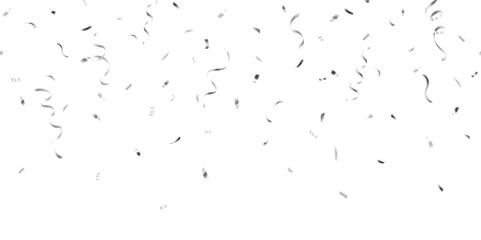 Wall Mural - realistic shiny decorative falling confetti seamless pattern isolated on transparent background