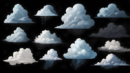 Aufkleber - various types of clouds. The image showcases the variety of cloud formation