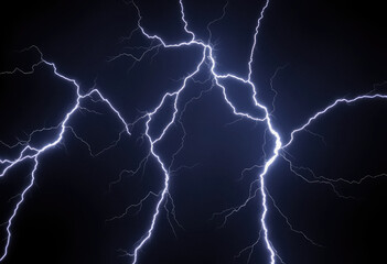 Aufkleber - Electric discharge lighting up dark sky with powerful display of natural energy and atmospheric force