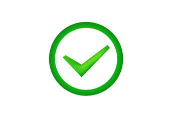 Poster - a green checkmark inside a circle showing confirmation or approval for tasks or lists.